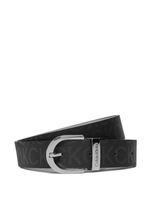 Calvin Klein Pasek Damski Ck Reversible Belt 3.0 Epi Mono K60K609981 Czarny. Kolor: czarny. Materiał: skóra