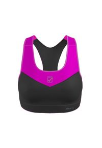 Givova Sportowy Biustonosz Damski - Czarny/Fuksja - Rozmiar L. Kolor: różowy. Sport: turystyka piesza, fitness, joga i pilates