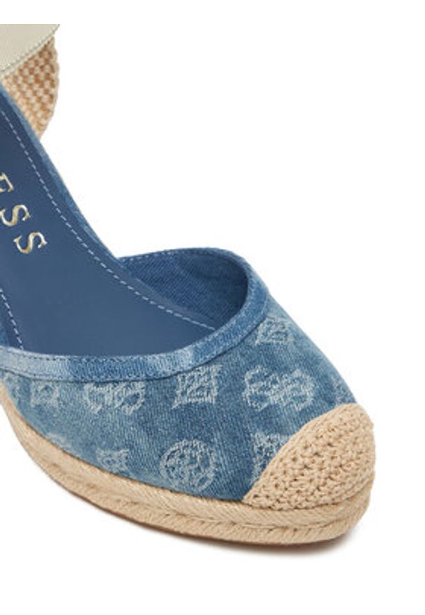 Guess Espadryle FLJCYR DEN04 Niebieski. Kolor: niebieski. Materiał: skóra