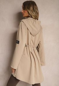Renee - Beżowa Kurtka Oversize Wiatrówka Ceshela. Kolor: beżowy. Długość rękawa: długi rękaw. Długość: długie. Styl: elegancki #4