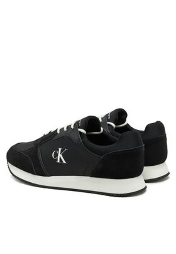 Calvin Klein Jeans Sneakersy Retro Sock Runner Mg YM0YM01152 Czarny. Kolor: czarny. Materiał: materiał