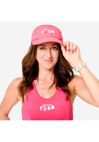 KIPRUN - Czapka z daszkiem do biegania Kiprun 5 paneli "Bougeons en rose". Materiał: poliester, materiał. Styl: sportowy #1