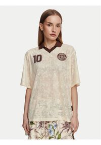 Adidas - adidas T-Shirt Farm Rio KR0239 Beżowy jasny Loose Fit. Kolor: beżowy. Materiał: syntetyk #1