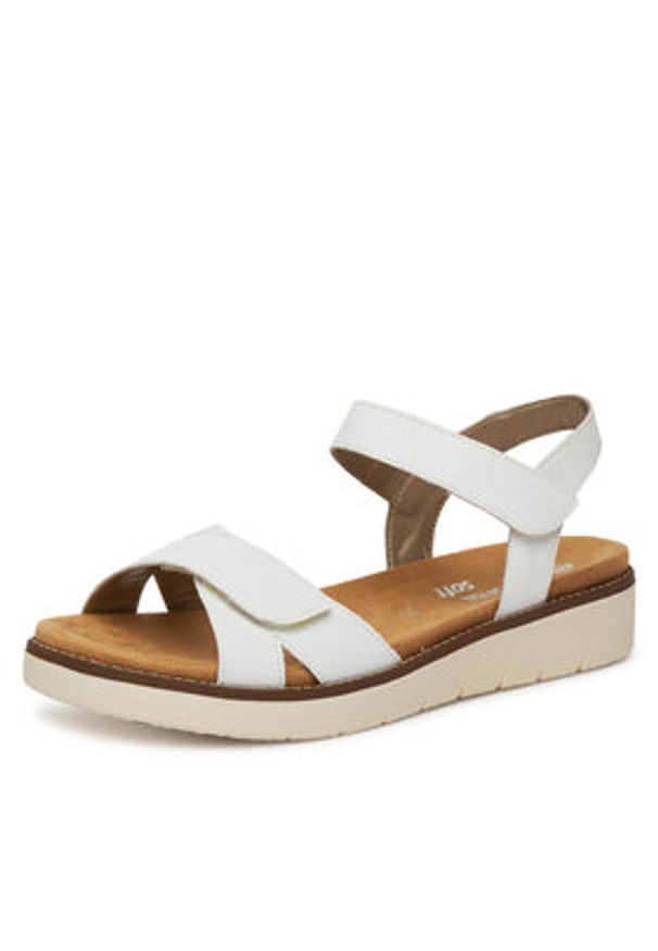 Remonte Sandały D2049-83 Biały. Kolor: biały. Materiał: skóra, syntetyk