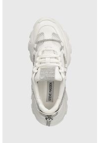 Steve Madden sneakersy Miracles kolor biały SM11002303. Nosek buta: okrągły. Zapięcie: sznurówki. Kolor: biały. Materiał: guma. Obcas: na platformie #4