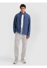 4f - 4F Polar regular ze stójką męski - granatowy L. Typ kołnierza: kołnierzyk stójkowy. Kolor: niebieski. Materiał: polar #2