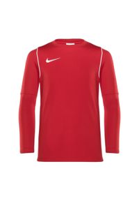 Bluza piłkarska dziecięca Nike Dri-FIT Park 20 Crew. Kolor: czerwony. Technologia: Dri-Fit (Nike). Sport: piłka nożna