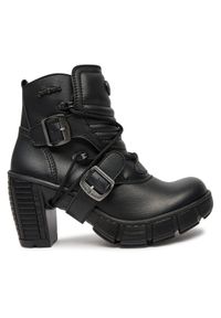 NEW ROCK Trzewiki M-TRCASCO004-V2 Czarny. Kolor: czarny. Materiał: skóra. Styl: rockowy #1