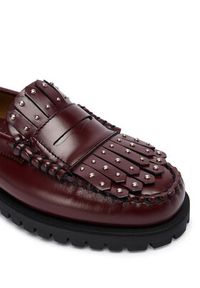 Weekend Max Mara Loafersy Weekendanlug 2525526015670 Bordowy. Kolor: czerwony. Materiał: skóra #4