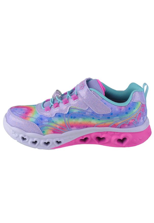skechers - Buty sportowe Sneakersy dziewczęce, Skechers Flutter Heart Lights-Groovy Swirl. Kolor: różowy. Model: Skechers Sport. Sport: turystyka piesza