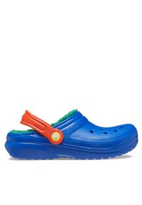 Crocs Klapki Classic Lined Clog Kids 207010 Niebieski. Kolor: niebieski