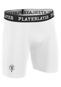 POWERLAYER - Elastyczne Szorty Męskie - Oddychające i Elastyczne. Kolor: biały. Materiał: lycra, poliester, nylon. Długość: krótkie. Sezon: lato