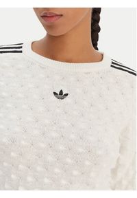 Adidas - adidas Sweter Solid Spike KS6461 Écru Slim Fit. Materiał: syntetyk #4