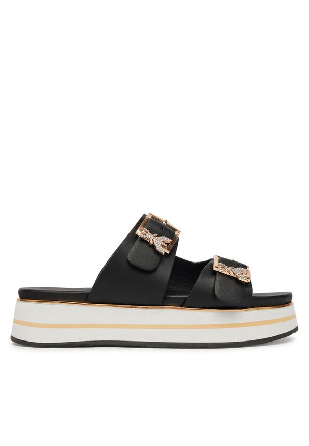 Klapki Patrizia Pepe. Kolor: czarny