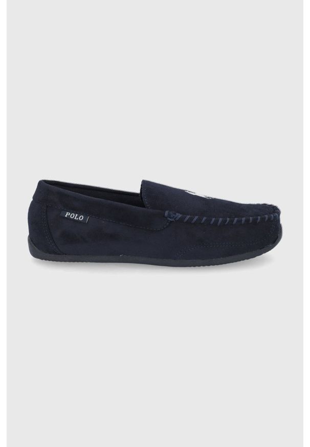 Polo Ralph Lauren Kapcie kolor granatowy. Kolor: niebieski. Materiał: guma