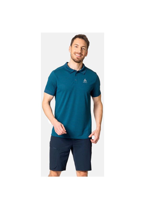 Koszulka męska Odlo Polo NIKKO DRY. Typ kołnierza: polo. Kolor: niebieski