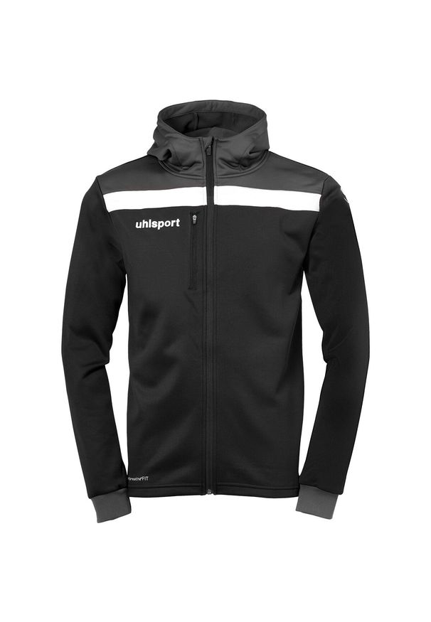 UHLSPORT - Kurtka Uhlsport Offense 23. Typ kołnierza: kaptur. Kolor: szary, wielokolorowy, czarny. Materiał: polar. Sport: fitness, piłka ręczna