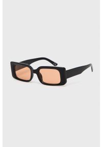 Jeepers Peepers okulary przeciwsłoneczne kolor czarny. Kształt: prostokątne. Kolor: czarny #1