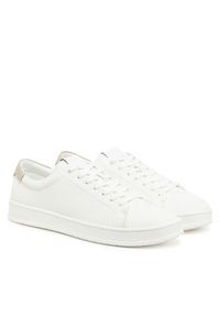 Calvin Klein Sneakersy Low Top Lace Up Nu HM0HM01758 Biały. Kolor: biały. Materiał: skóra