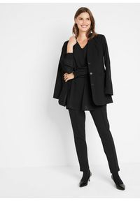 bonprix - Długa bluzka w stylu tuniki. Kolor: czarny. Długość rękawa: długi rękaw. Długość: długie. Styl: elegancki #2