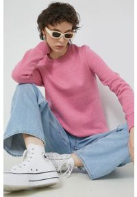 Superdry bluza damska kolor różowy melanżowa. Kolor: różowy. Materiał: bawełna, włókno, materiał. Długość rękawa: długi rękaw. Długość: długie. Wzór: melanż #1