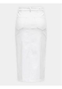 only - ONLY Spódnica jeansowa Siri 15324365 Biały Regular Fit. Kolor: biały. Materiał: bawełna