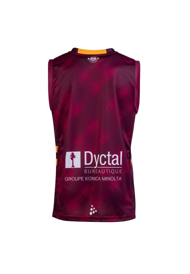 Craft - Koszulka domowa Alliance Sport Alsace 2024/25. Kolor: wielokolorowy, czerwony, brązowy. Sport: koszykówka