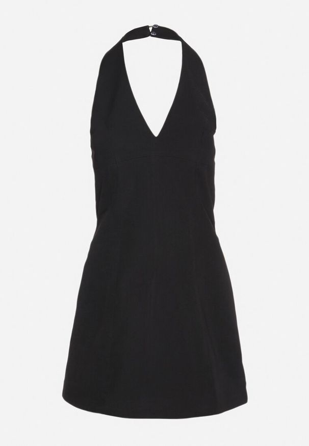 Born2be - Czarna Rozkloszowana Sukienka z Odkrytymi Plecami Ataviela. Okazja: na co dzień. Kolor: czarny. Typ sukienki: rozkloszowane. Styl: elegancki, casual