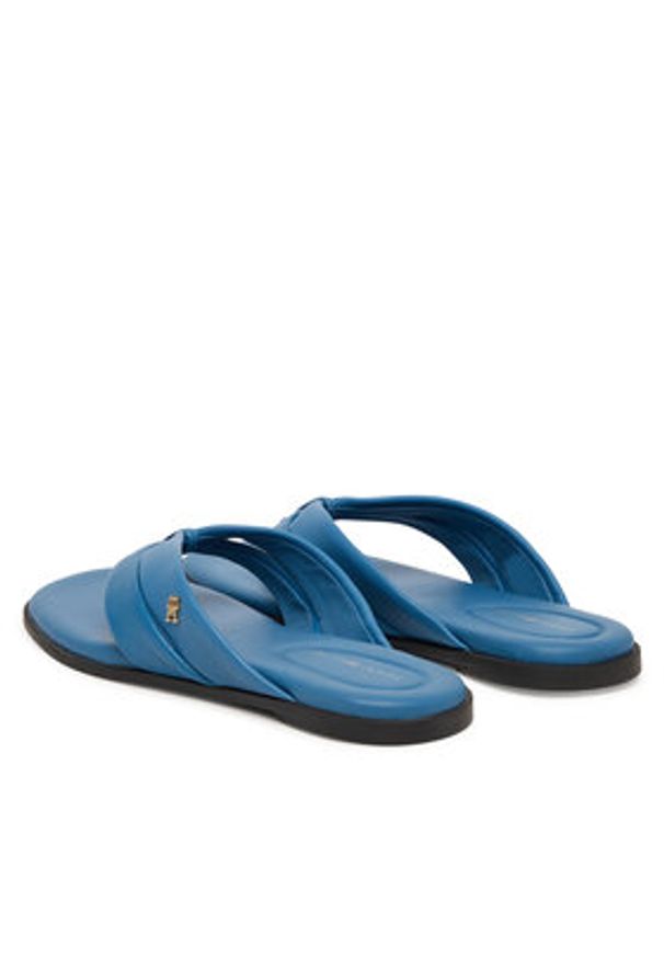 TOMMY HILFIGER - Tommy Hilfiger Japonki FW0FW09216 Niebieski. Kolor: niebieski. Materiał: skóra