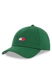 Tommy Jeans Czapka z daszkiem Tjm Linear Logo Cap AM0AM12958 Zielony. Kolor: zielony. Materiał: materiał, bawełna