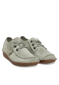 Clarks Półbuty Funny Dream 26182262 Zielony. Kolor: zielony. Materiał: skóra, zamsz