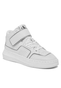 Calvin Klein Jeans Sneakersy Chunky Cupsole Laceup Mid M YW0YW00811 Biały. Kolor: biały. Materiał: skóra