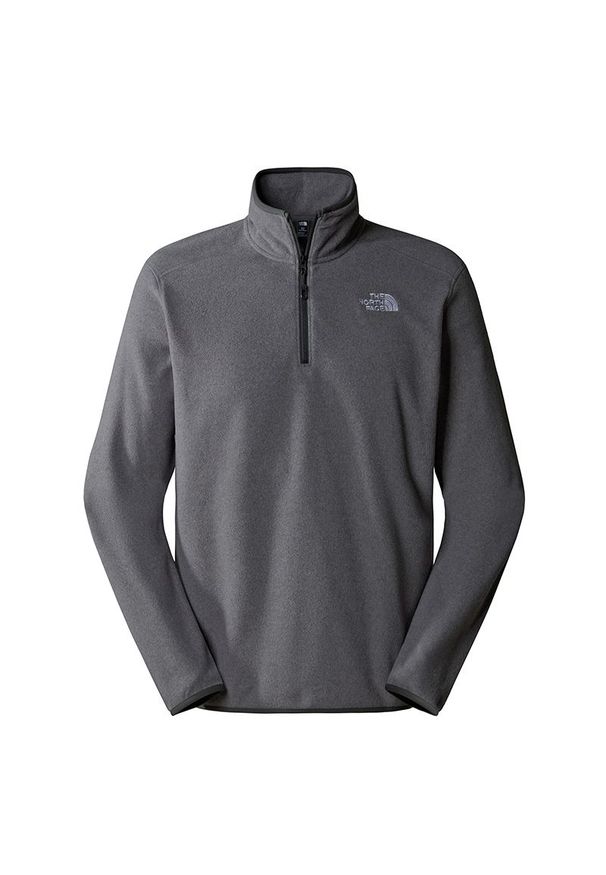 Bluza męska The North Face 100 Glacier 1/4 Zip Fleece 0A855W4HJ1 - szara. Kolor: szary. Materiał: dzianina, poliester, polar. Styl: klasyczny. Sport: narciarstwo