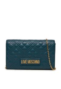 Love Moschino - LOVE MOSCHINO Torebka JC4079PP1LLA0815 Turkusowy. Kolor: turkusowy. Materiał: skórzane