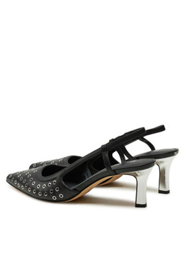 MICHAEL Michael Kors Sandały Alora Mid Sling 40R5ALMP3L Czarny. Kolor: czarny. Materiał: skóra