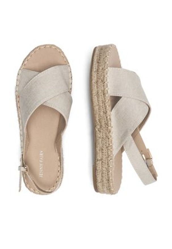 Jenny Fairy Espadryle WSS990-201EOB Beżowy. Kolor: beżowy. Materiał: materiał