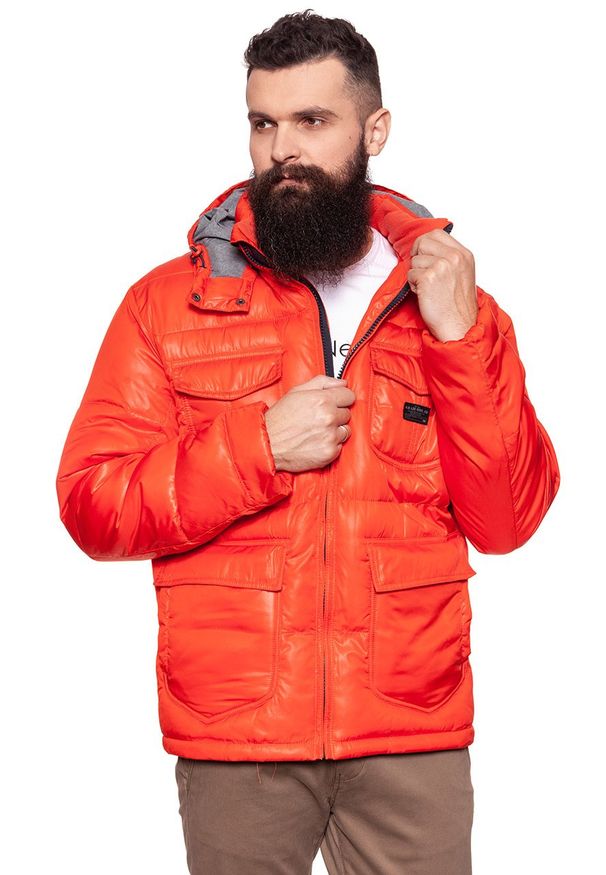 Lee - KURTKA ZIMOWA LEE LOCO PUFFA LAVA RED L87NWSAF. Materiał: puch. Sezon: zima