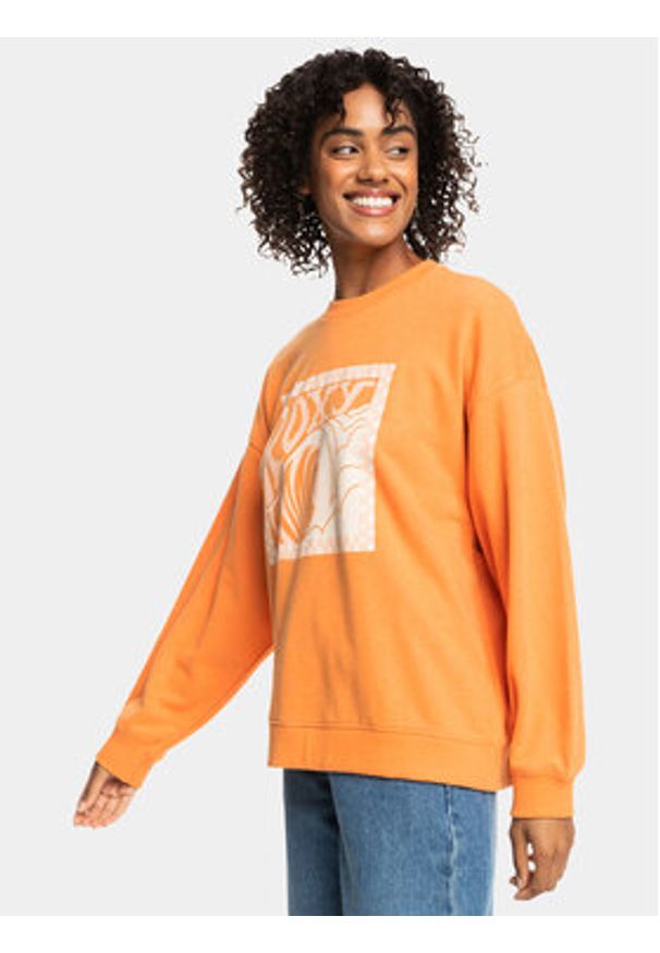 Roxy Bluza Take Yourplaceb Otlr ERJFT04745 Pomarańczowy Regular Fit. Kolor: pomarańczowy. Materiał: bawełna