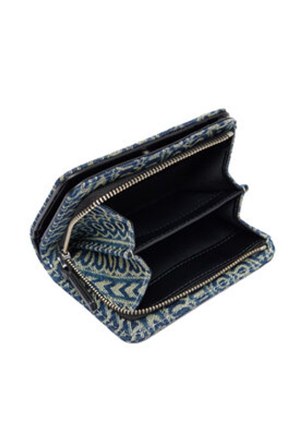 MARC JACOBS - Marc Jacobs Portfel The Mini Compact Wallet 2P5SMP013S03 Granatowy. Kolor: niebieski. Materiał: materiał
