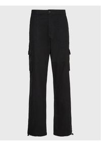 Karl Kani Spodnie materiałowe Rubber Signature 6002507 Czarny Relaxed Fit. Kolor: czarny. Materiał: bawełna