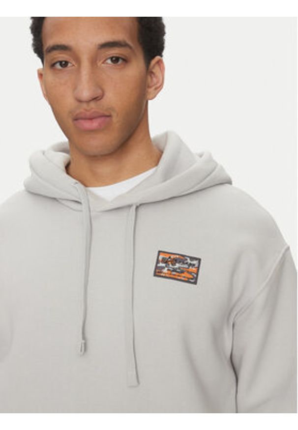 Alpha Industries Bluza Camo 156340 Szary Regular Fit. Kolor: szary. Materiał: bawełna