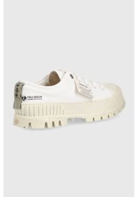 Palladium tenisówki Pallashock LO ORG damskie kolor biały. Nosek buta: okrągły. Zapięcie: sznurówki. Kolor: biały. Materiał: guma