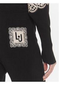 Liu Jo Spodnie dresowe 5F3089 MS49I Czarny Regular Fit. Kolor: czarny. Materiał: wiskoza #4