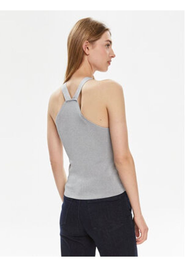 MICHAEL Michael Kors Top MS460W2AFB Srebrny Slim Fit. Kolor: srebrny. Materiał: wiskoza