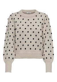 JDY Sweter 15304813 Écru Regular Fit. Materiał: syntetyk