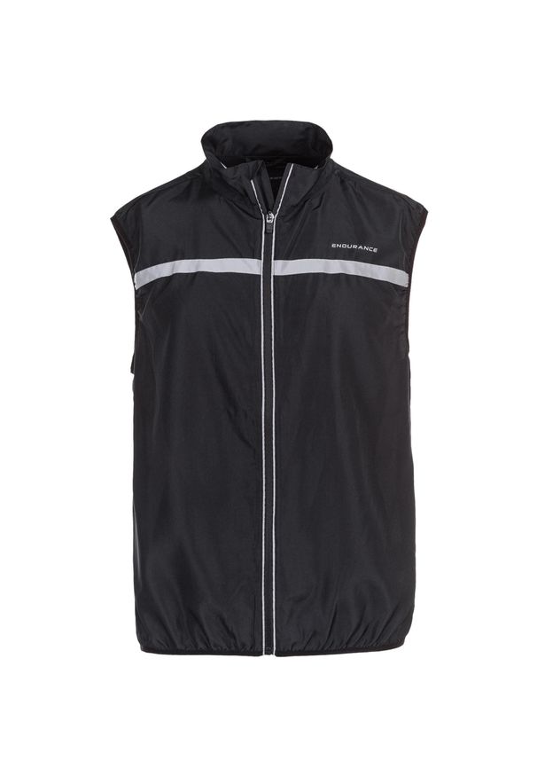 ENDURANCE - Lekki kamizelka biegowa Endurance Sindry. Kolor: czarny. Sport: bieganie