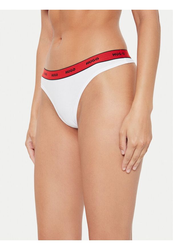 Hugo - HUGO Stringi 50510622 Biały. Kolor: biały. Materiał: bawełna
