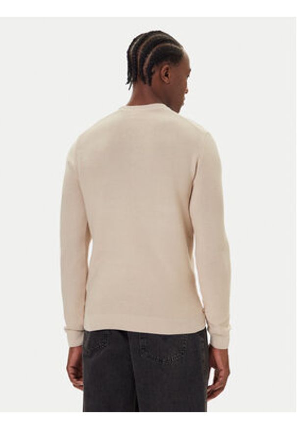 Mustang Sweter Elliot 1016844 Beżowy Regular Fit. Kolor: beżowy. Materiał: bawełna