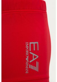 EA7 Emporio Armani - Kąpielówki. Kolor: czerwony. Materiał: dzianina. Wzór: nadruk #3