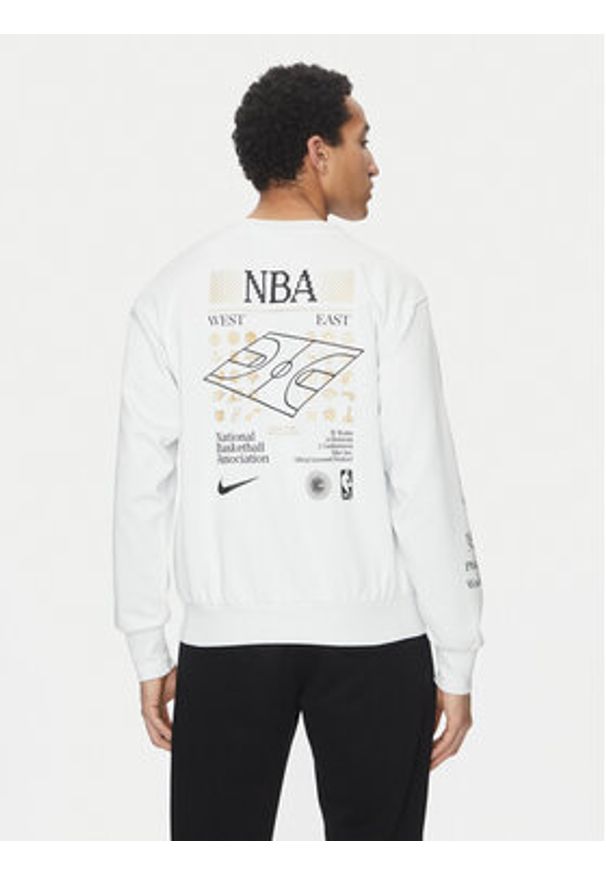 Nike Bluza FD8468 121 Biały Regular Fit. Kolor: biały. Materiał: bawełna
